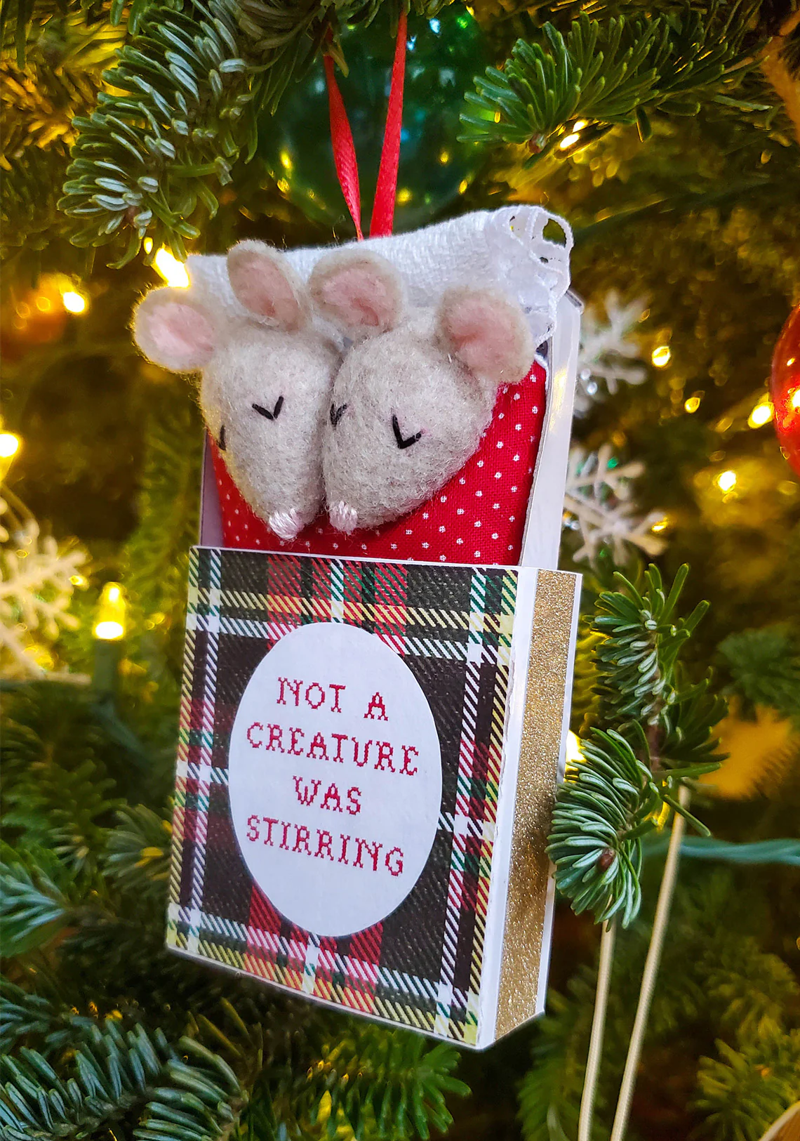 Sleeping Mice Ornament
